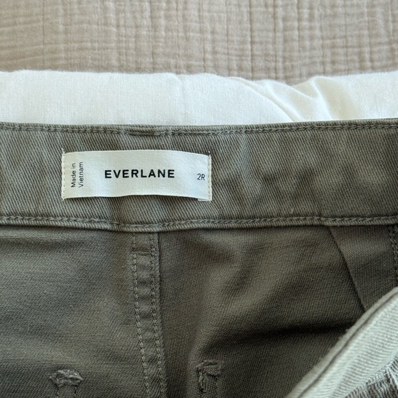 Everlane Olive Green High-Rise Wide-Leg Pants - Picture 4 of 6